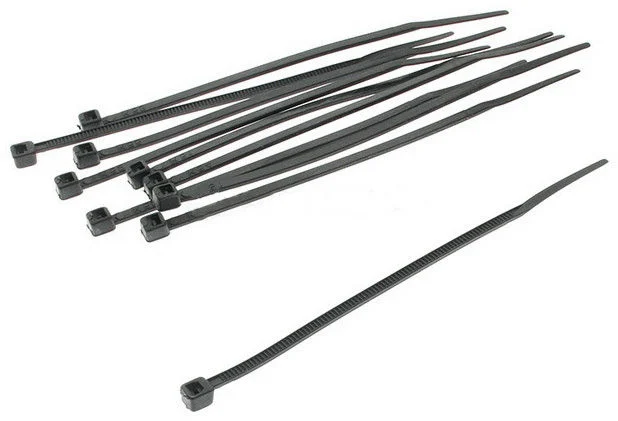 Tvirtinimo dirželis Elematic, 3,5 x 370 mm, juodas (100 vnt.)