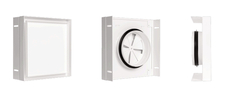 Frameless square ventilation diffuser for air supply/exhaust 100mm DKG100