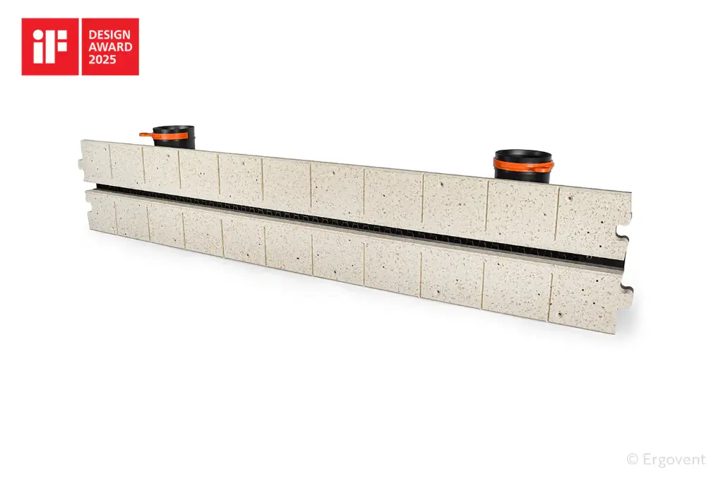Ergovent diffuser flush-mounted 1-slot linear LINEO PRO-1050/75 PUZZLE LP75.120.301