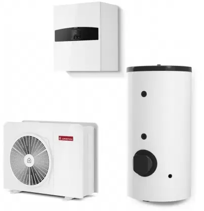 Šilumos siurblys Nimbus Flex 80 S NET R32 11.74kW su išoriniu vandens šildytuvu 190l, šildytuvo pajungimo komplektu, valdikliu, WiFi moduliu, lauko davikliu ARISTON 3301900