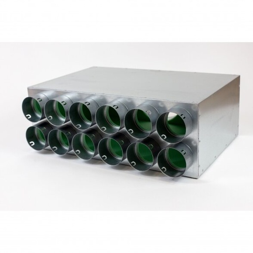 [P000358] Akustinė oro paskirstymo dėžutė 12x75 d160, 510x300x185 mm