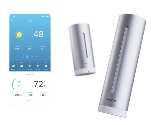 [P000103] Netatmo išmanioji meteorologinė stotelė su išoriniu lauko jutikliu NWS01-EC